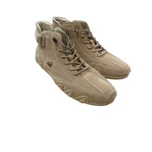 LDeck Women’s 3/4 Top Hiking Shoes Slip-on Laced-up Size 11.5 (42) Beige Men 9